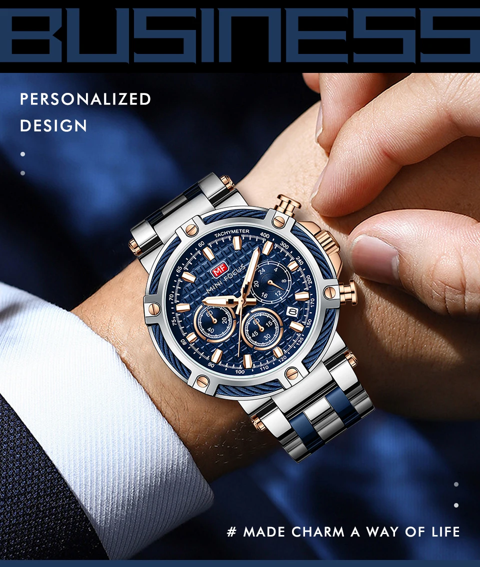 MINI FOCUS Quarzuhr für Herren, wasserdicht_voghion.com