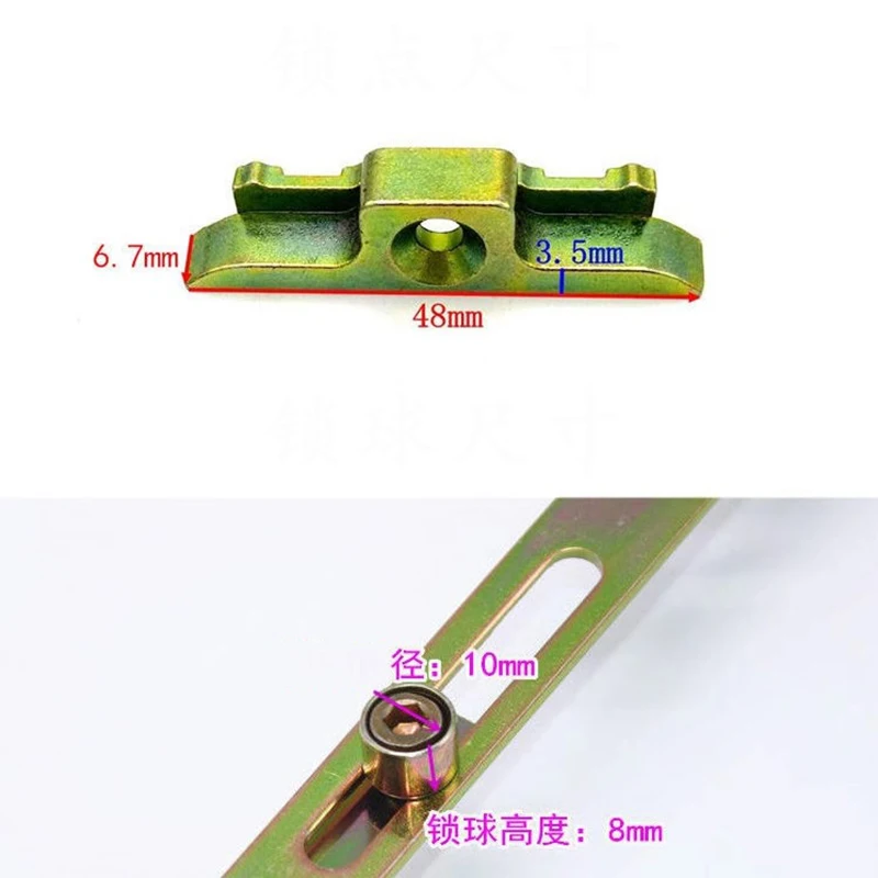 4pcs Plastic steel window lock buckle casement transmission lock rod window buckle
