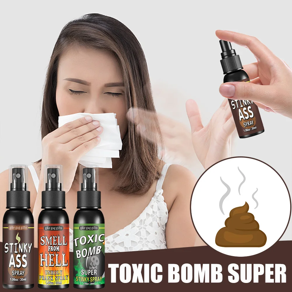 Description Picture 6 of item1-5PCS Fart Spray Prank Joke 30ml Non Toxic Fart Gag Spray Party Supplies Smelly Stinky Gags Spray Halloween Funny Toy for Party