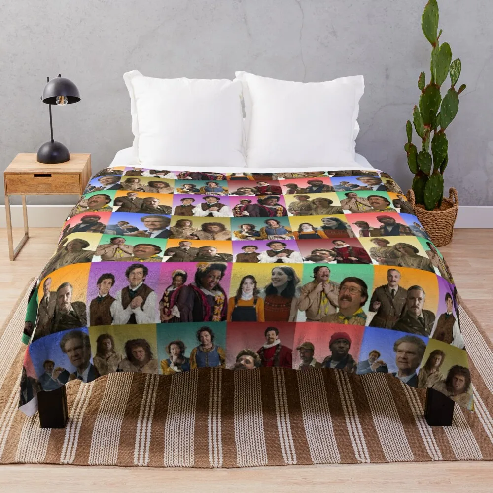 

BBC Ghosts Retro Portraits Throw Blanket Beautiful Blankets Vintage Blanket blankets and blankets Summer Blanket