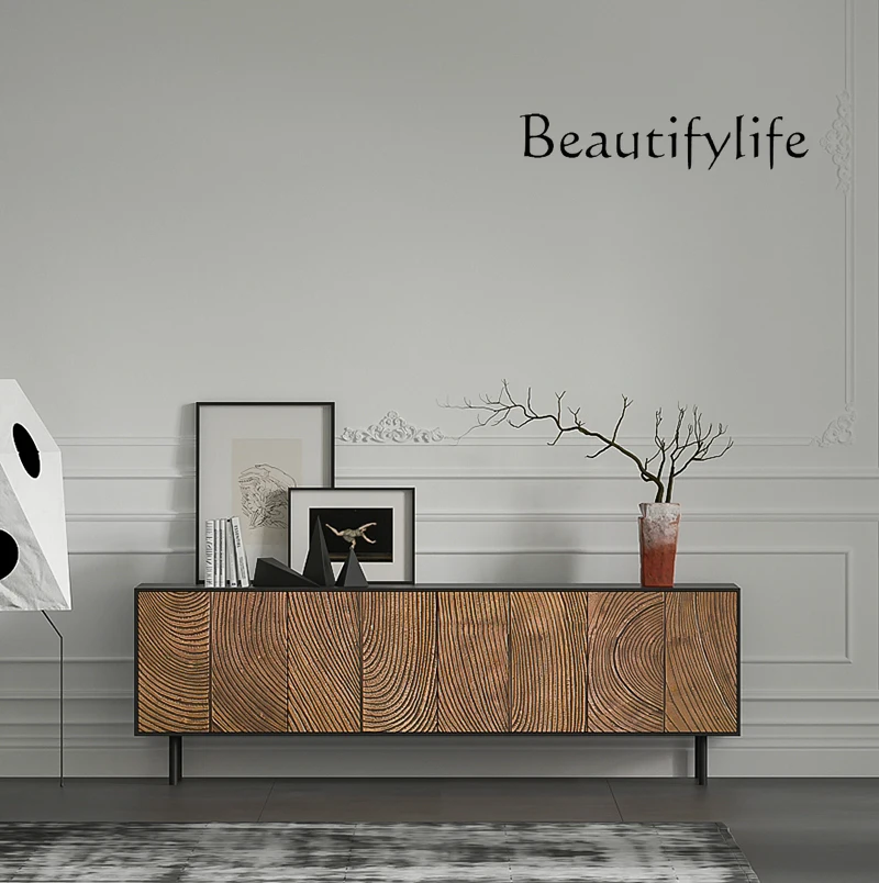 

Nordic Minimalist Solid Wood TV Cabinet Rural Distressed Floor Cabinet