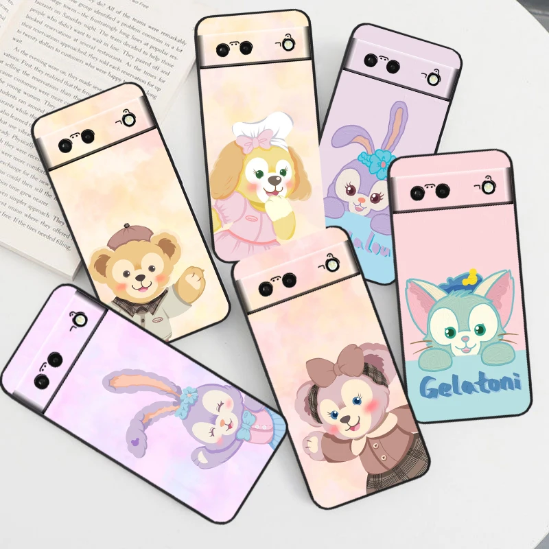 Модный чехол Disney для Google Pixel 8 7A 7 6A 6 5A 5 4 4A XL, Черный Силиконовый противоударный чехол