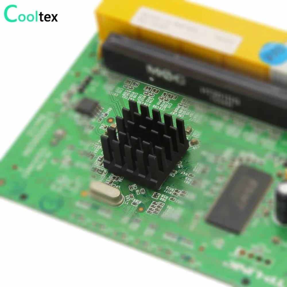Aluminium-Kühlkörper, Mini-Kühlkörper für elektronische RAM, MOS, IC-Chip, 3D-Drucker, Raspberry Pi-Kühlung mit wärmeleitendem Band – Detail 8