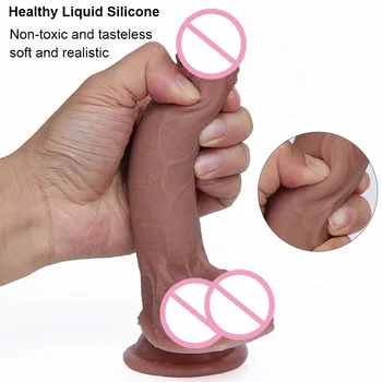 7/8 Inch Huge Realistic Dildo Silicone Penis Dong with Suction Cup for Women Masturbation Lesbain Anal Sex Toys for Adults 18 4