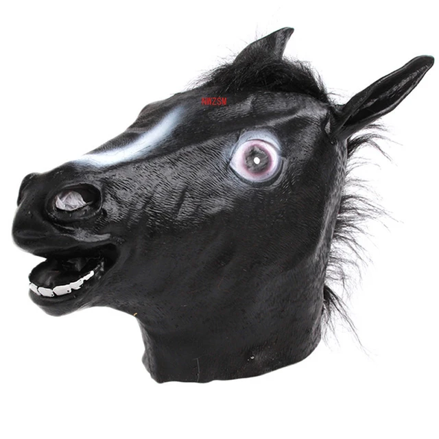 Halloween Mask Ball Cosplay Latex Horse Head Mask Animal Head Set Horse Mask Dog Horse Jun Horse Mask