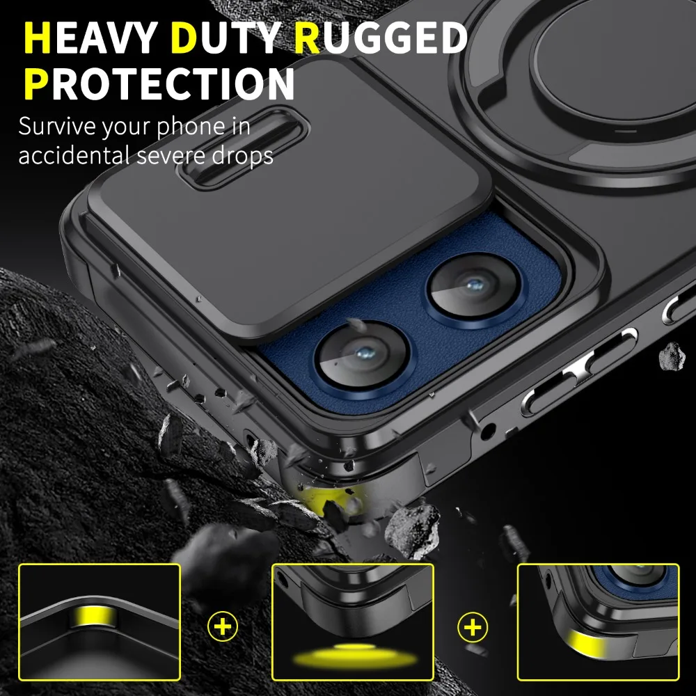 360° Rotatable Ring Kickstand Magnetic Shockproof Protective Phone Case