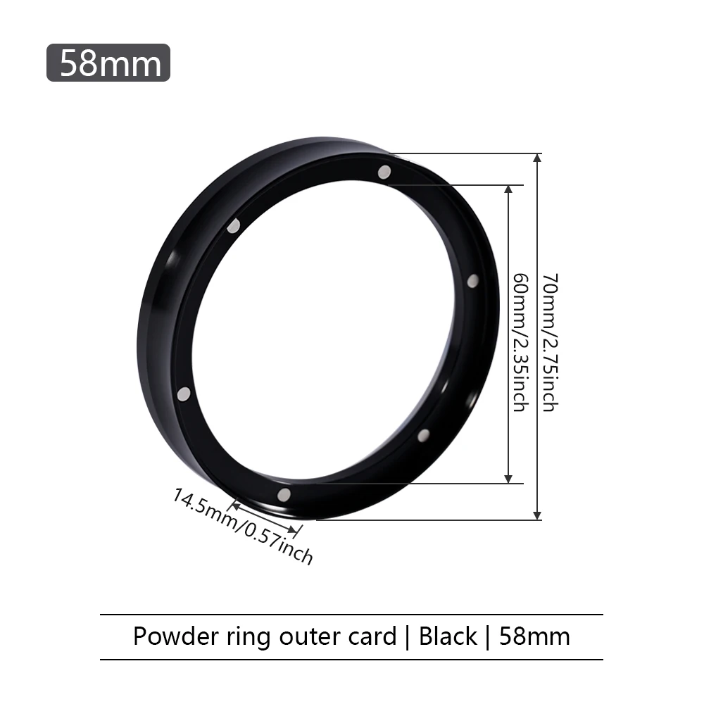 Magnetic Espresso Coffee Dosing Funnel with Aluminum Ring