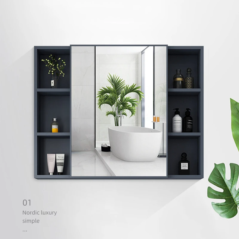 Nordic-Wall-Mounted-Cabinets-Mirror-Storage-Space-Saving-Aesthetic ...