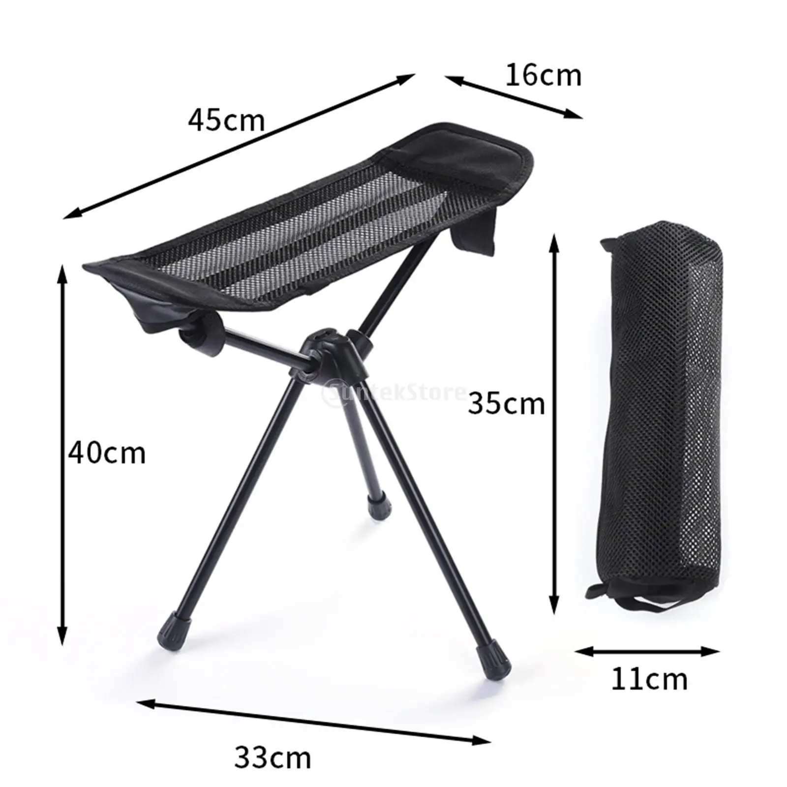 Portable Collapsible Stool Footstool For Camping Beach Folding Fishing Outdoor BBQ Chair Foot Rest