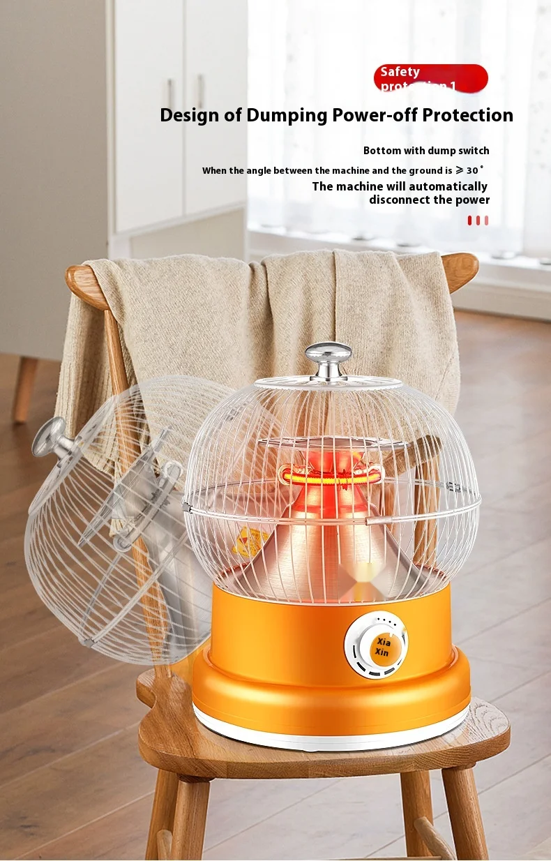 Xia Xin putnu būra mājsaimniecības ventilators saules apkures plīts enerģiju taupoša maza elektriskā sildītāja krāsns_voghion.com