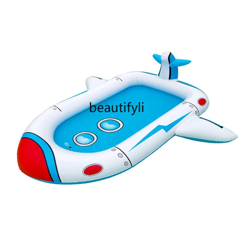 

yj Children's Outdoor Spray Pond PVC Inflatable Toys Paddling Pool Garden Lawn Swimming Pool