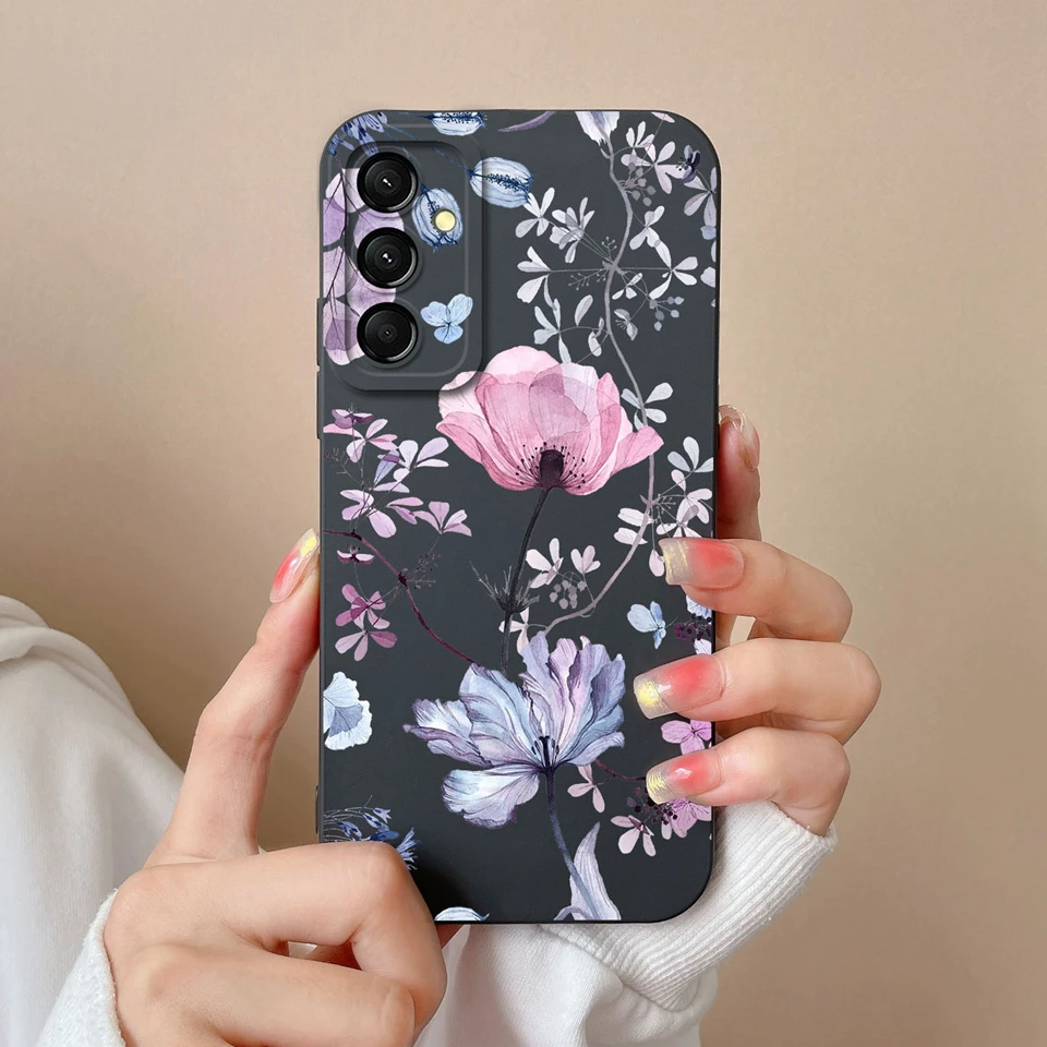 Beautiful Flower Mountain Liquid Shockproof Anti-Fingerprint Silicone Case