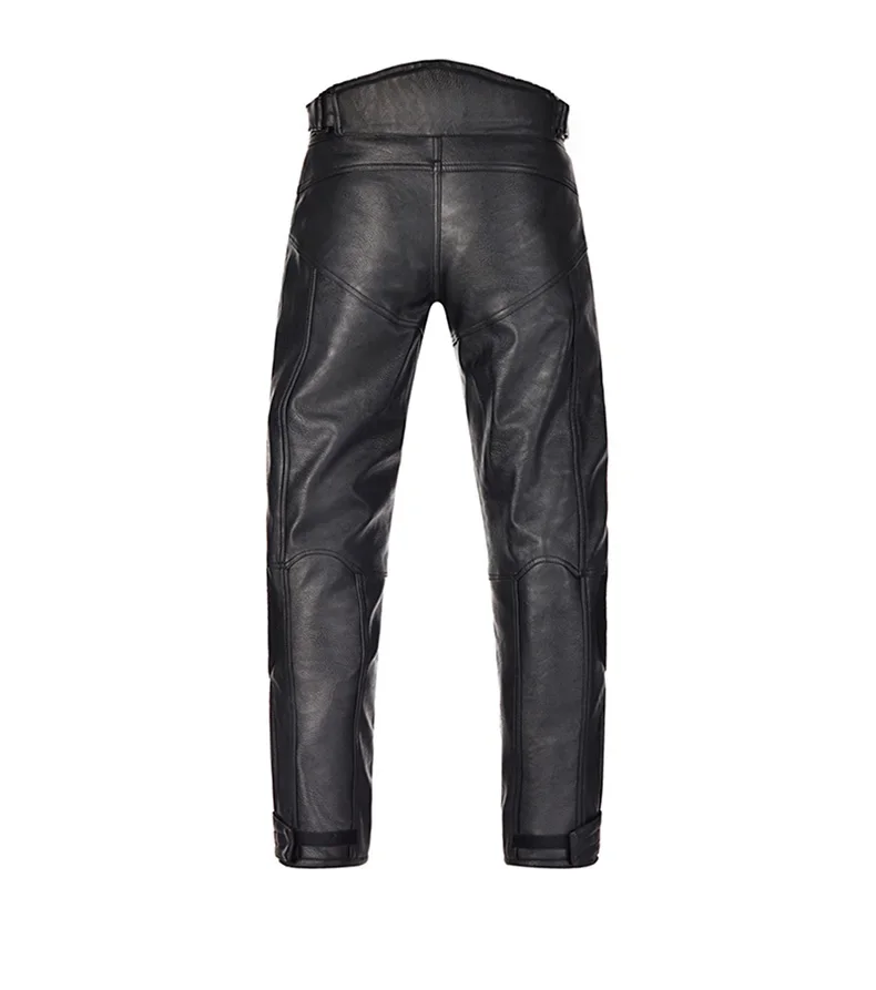 DUHAN PU Motorcycle Pants Motorcycle Riding Pants Men's Wind Proof Four Seasons Anti Fall Leather Racing Trousers