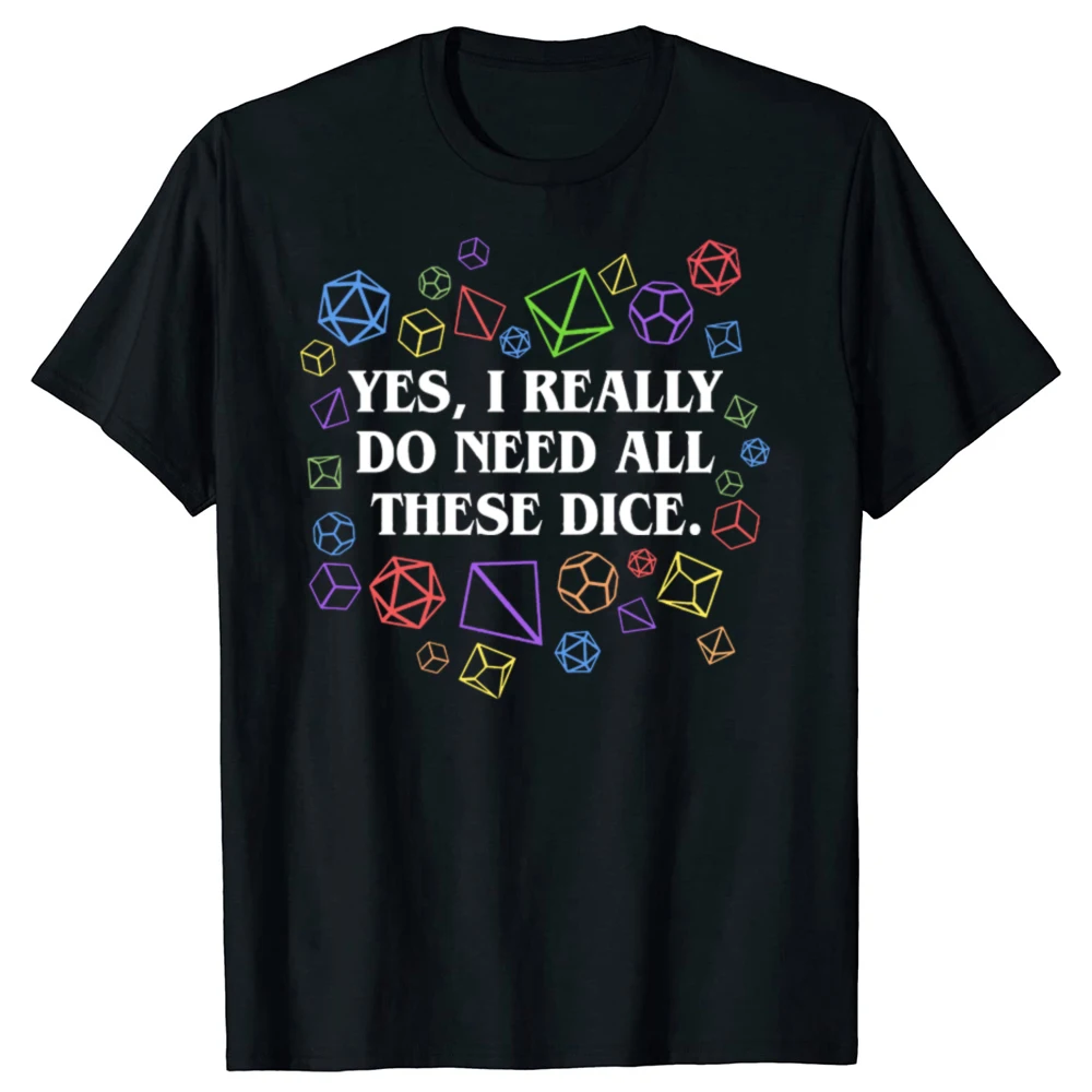 Männer Frauen Dungeon Und Drachen Würfel Tabletop RPG T Shirts Zubehör DND Spiel 100% Baumwolle T-shirt Kleidung Mode T-shirt