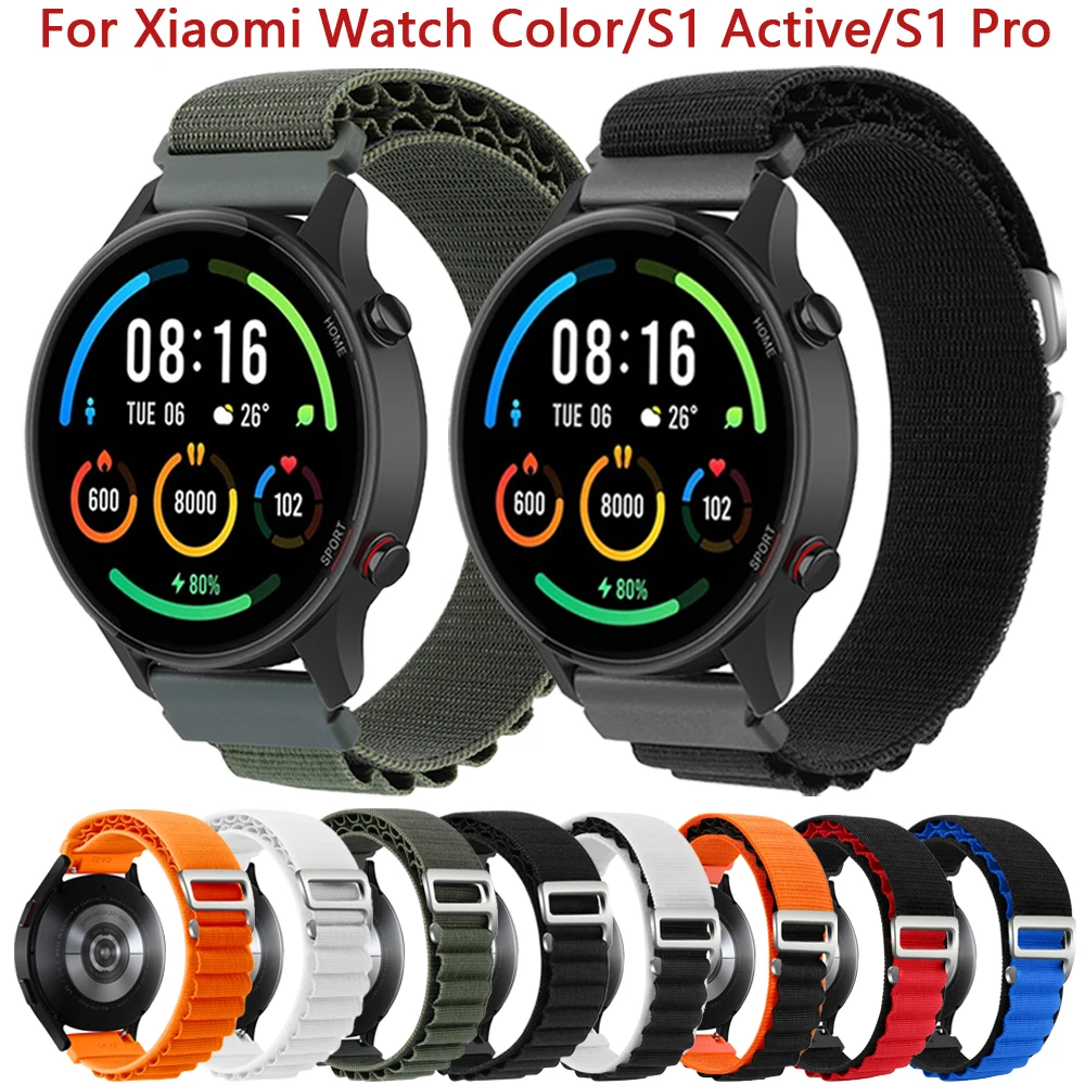 

22mm Nylon Smartwatch Band For Xiaomi Watch Color 2 Strap For Xiaomi Mi Watch S1 Pro / Active S2 46mm 42mm Watchband Bracelet