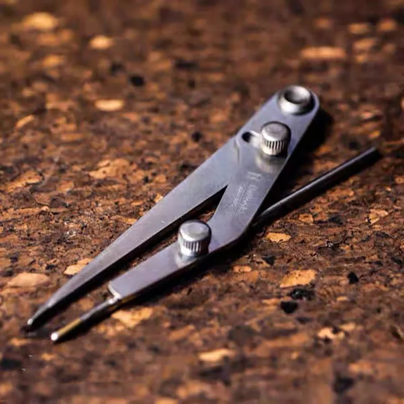 

304 Stainless Steel Leather Craft Spacing Marking Gauge Hold Pen Line Drawing Rulers Compasses Tools