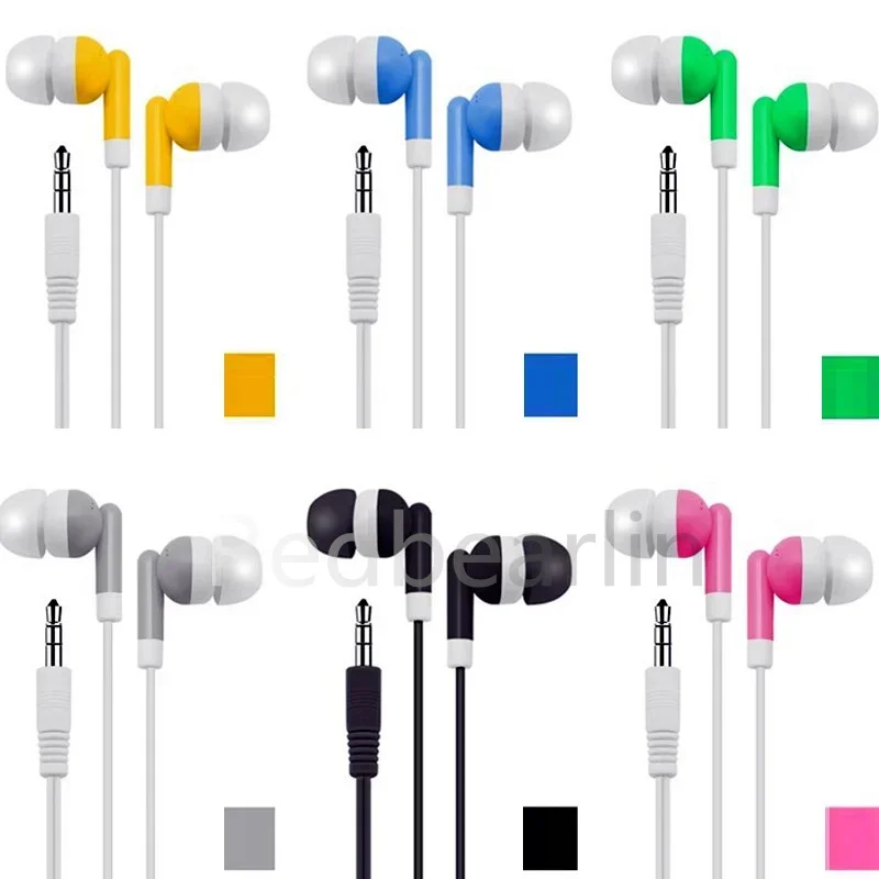 

200pcs Disposable Earphones Headphone Earphone for Bus Train Plane One Time Use for Museum Library Company Gift