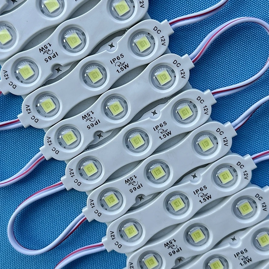 with Lens Aluminum PCB injection LED Light Module for Sign Channel Letter DC12V 75mm*17mm*6mm SMD 5054 3 LED 1.5W