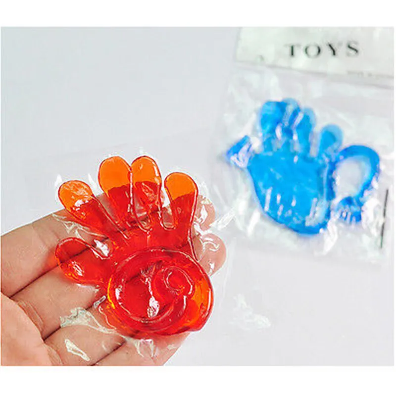 Random Color Squishy Slap Hands Palm Toy Elastic Sticky Toy For Kid Gift Party Gags Practical Jokes Modeling Clay Slime Toys play dough tools modelling clay
