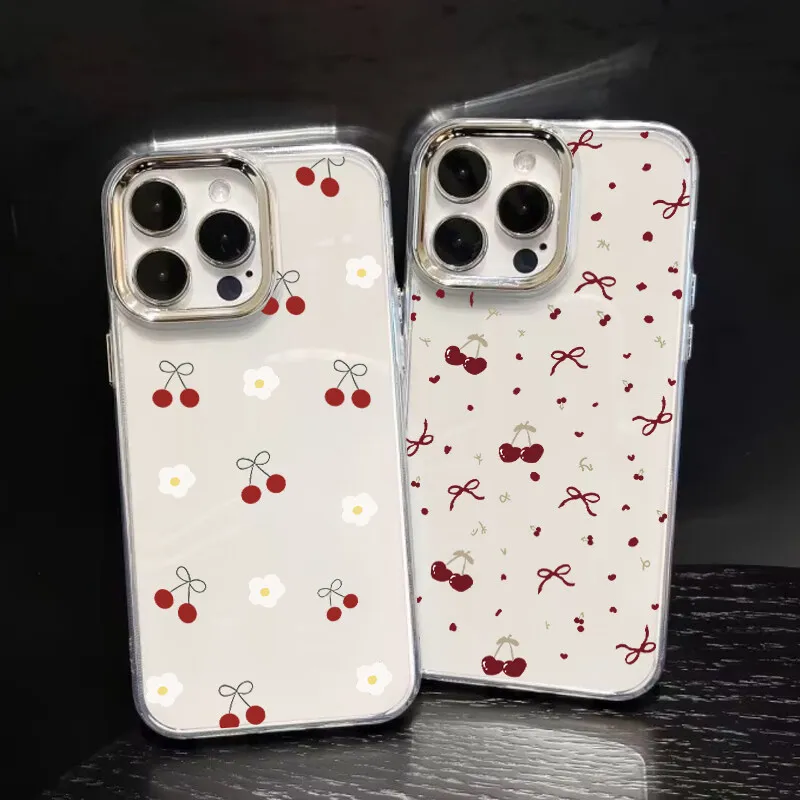 Daisy Flowers Cherry Pattern Phone Case Cover