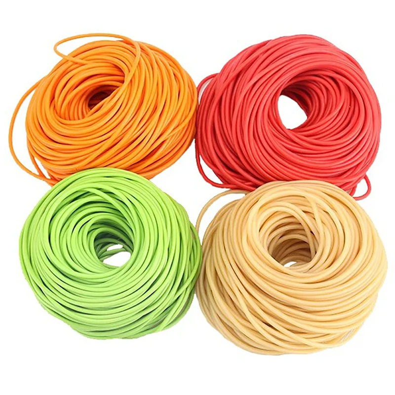 Natural Latex Slingshot Rubber Tube 1/2/3/5M 2mmX5mm Diameter High Elastic for Hunting Shooting latex slingshot tube