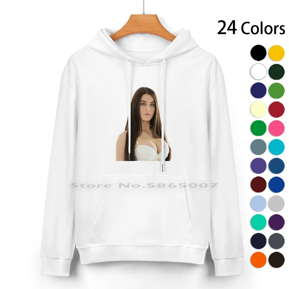 

Lana Rhoades Pure Cotton Hoodie Sweater 24 Colors Lana Rhoades Star Busty Fake Taxi 100% Cotton Hooded Sweatshirt For Women Men