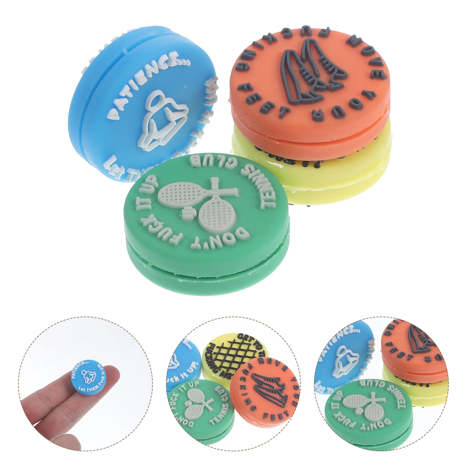 8 Pcs Tennis Racket Shock Absorber Silicone Vibration Dampener Damper for Racquet Absorbers Dampeners