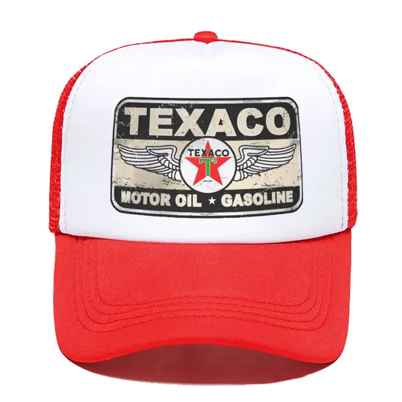 Punk Unisex Vintage Texaco Sign Trucker Hat Adult Adjustable Baseball Cap for Men Women 2023 Summer Hip Hop Snapback Caps 3
