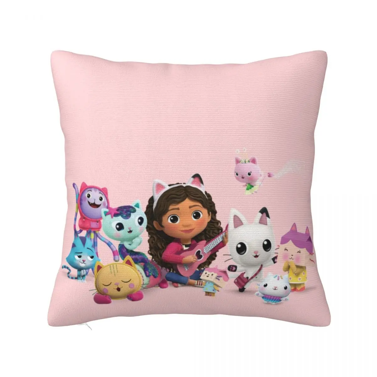 

Gabby's Dollhouse Anime Pillowcase Soft Fabric Cushion Cover Decoration Throw Pillow Case Cover Home Zippered 18"