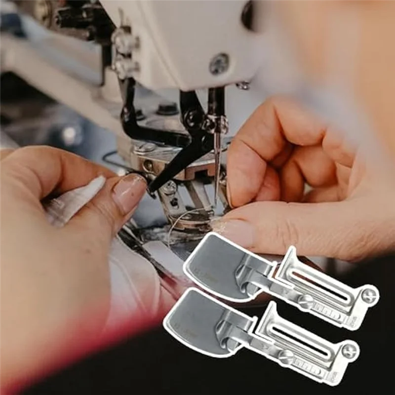 Adjustable Sewing Rolled Hemmer Foot, 2Pc 15-25MM Adjustable Universal Sewing Rolled Hemmer Foot Set Durable Easy Install