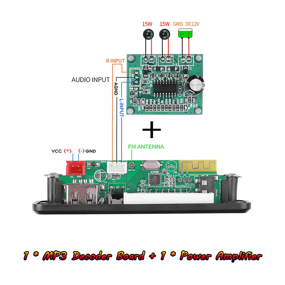 5V Wireless TWS Bluetooth 5.0 Handsfree Car Kit APE/MP3 Decoding Decoder Board FM Radio TF USB 3.5mm AUX Audio MP3 Player 