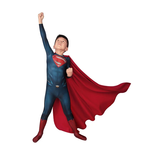 The Man of Steel Cosplay Costume Adults Kids Superhero Suit Halloween  Bodysuit - AliExpress