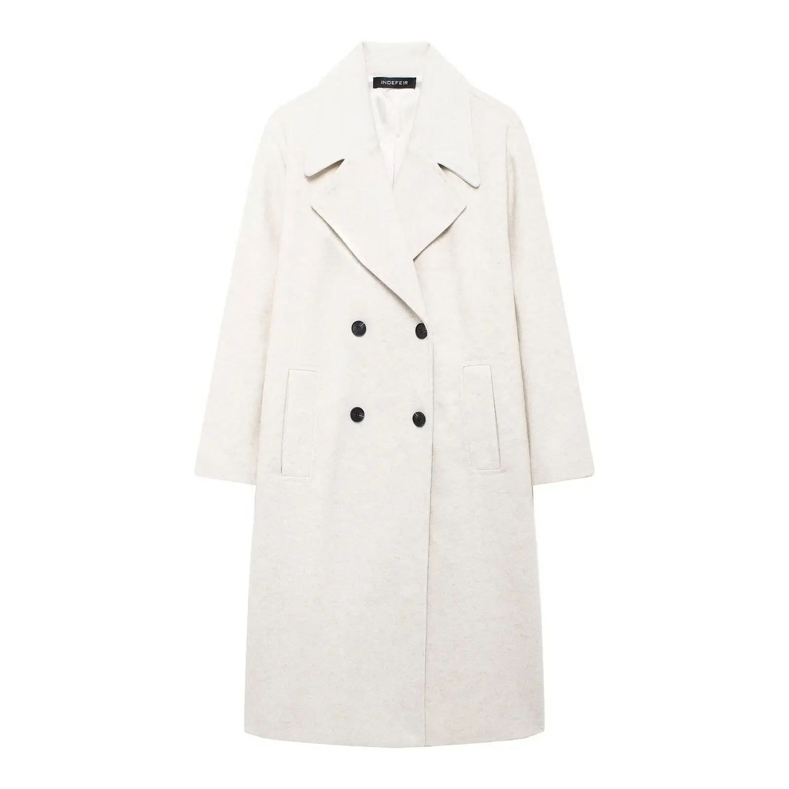 Women's Windproof Loose Long Woolen Coat
