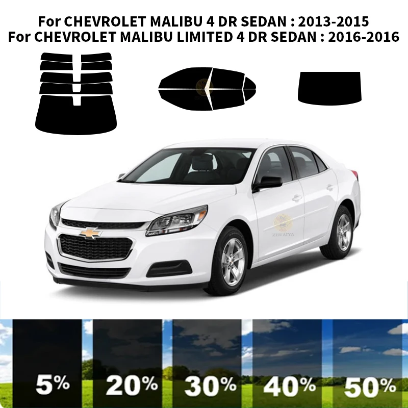

Precut nanoceramics car UV Window Tint Kit Automotive Window Film For CHEVROLET MALIBU 4 DR SEDAN 2013-2015