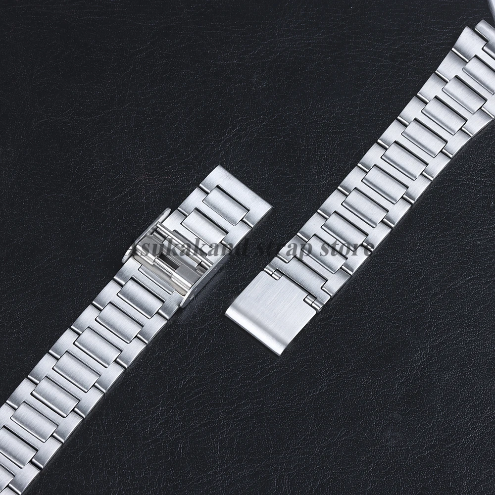 Sleek Stainless Steel 18mm Watch Band - Durable Metal Strap