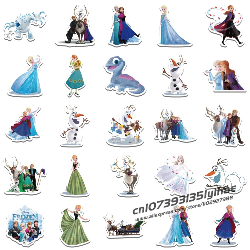 Disney-Pegatinas de Frozen para Pokemon, Hello Kitty, Doraemon