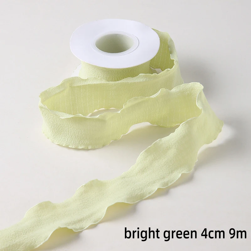 Candy Color Wavy Edge Yarn Ribbon for Gift Wrapping & DIY Crafts - 10 Yards