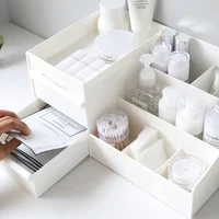Large Capacity Cosmetic Storage Box Drawer Makeup Organizer Dressing Table Skin Care Rack House Container Mobile Phone Sundries 1
