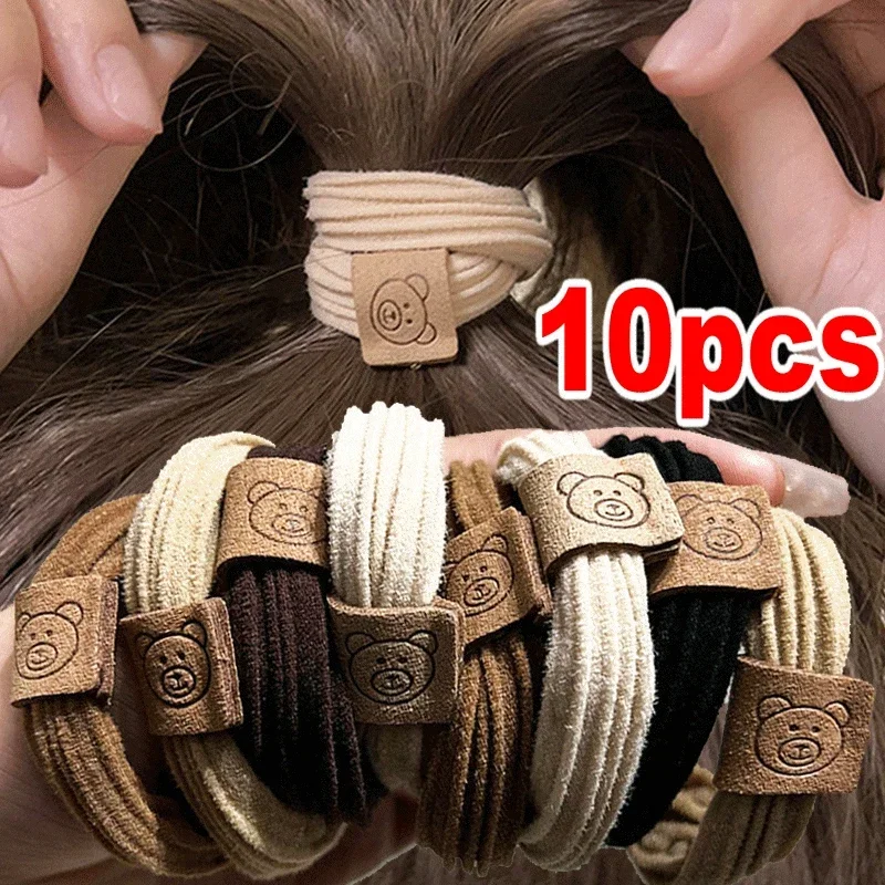 

1-10Pcs Korean Strong Bear Hair Scrunchies Girls for Women Elastic Hair Rubber Bands Ponytail Hair Holders Hair Tie Accessories