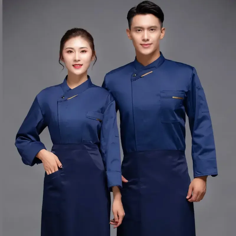 foodservice-hotel-apron-head-cooking-restaurant-shirt-chef-catering-wholesale-uniform-clothes-hat-navy-jacket-kitchen