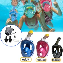 

Goggles Diving Underwater Anti-Fog Scuba Breathing Gear Full Kids Snorkel Set Adult Children Face for System Mask Swimming Snork