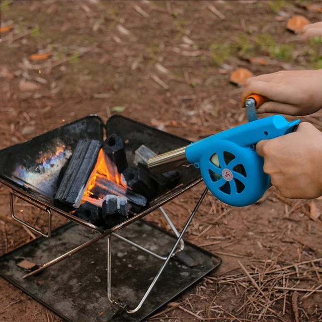 Hand Bbq Ventilátor Kültéri Légfúvó Grillezéshez Piknik Kézikönyv Grill Tűzoltó Feneke Kempinghez Főzési Eszközök - Image 2