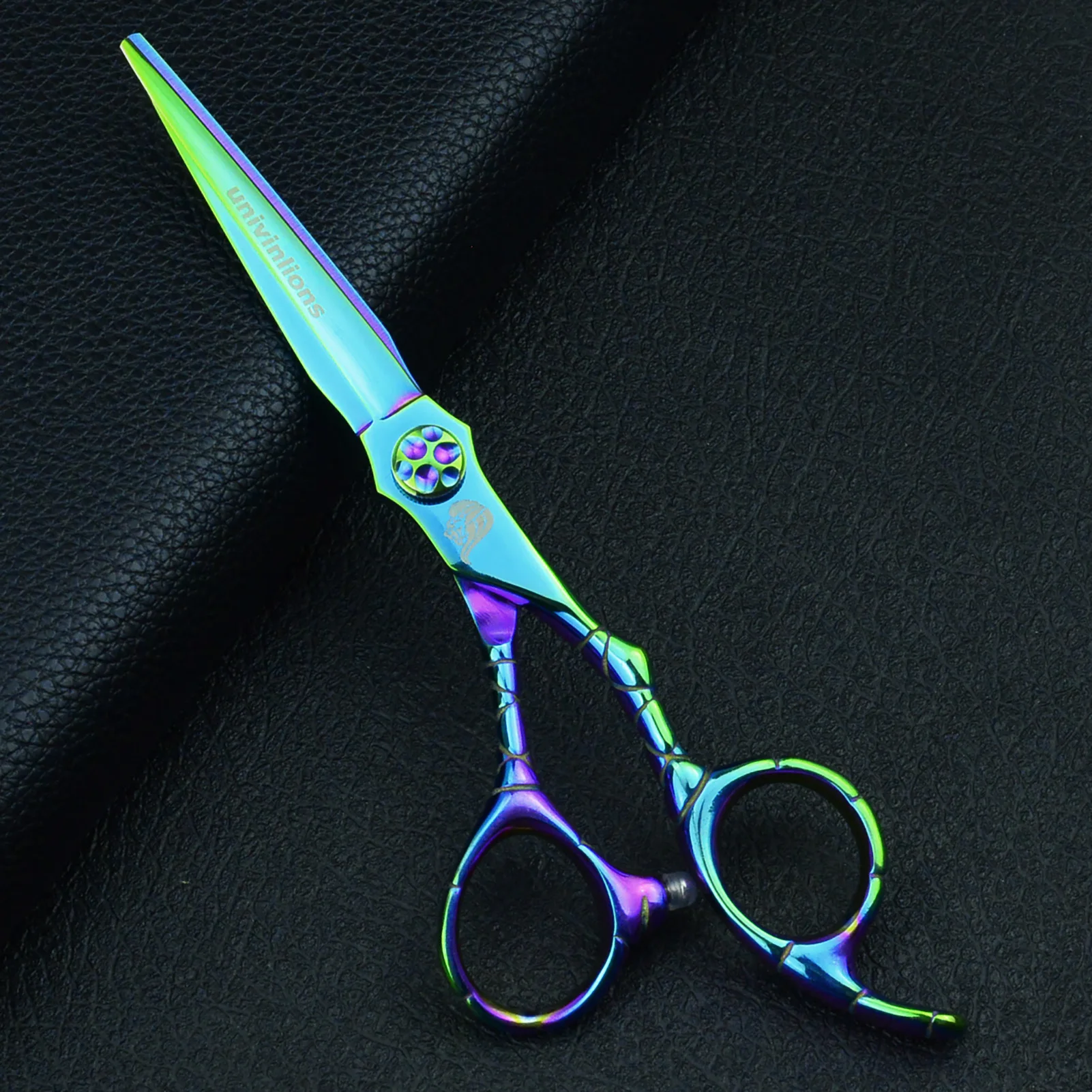 반짝이는 그라데이션 미용 가위, 이발사 숱가위, 살롱 절단 가위, 일본 애완견 미용 가위, 6.0 인치