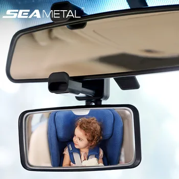 SEAMETAL Car Rearview Mirror Interior Baby Mirrors 360-Degree Rotation Kids Observing Mirror Car Safe Driving Auxiliary Mirror