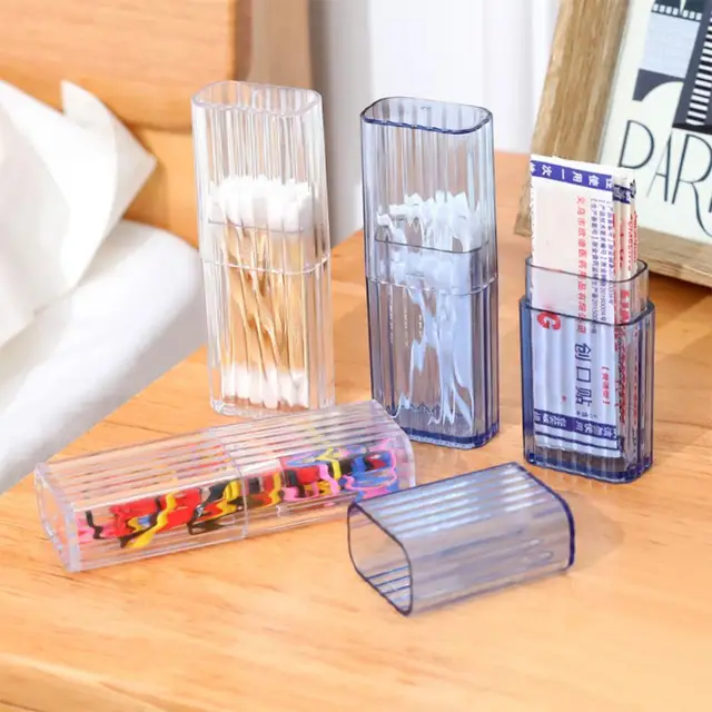 1Db Tárolódoboz Kis Tárgy Befejező Doboz Kiváló Minőségű Hordozható Fogpiszkáló Pamut Tampon Szalagsegéd Tároló Tok Utazási Kiegészítők