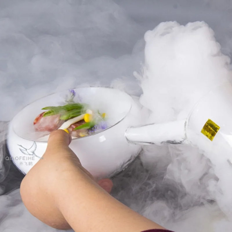 

Creative Salad BowlsDry Ice Hotel Cutlery Bowls Conception GlassHigh Borosilicate Blass Lead-fre Cooking Hollowware Molecular