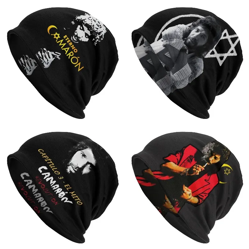 Camaron De La Isla Island Shrimp Bonnet Femme Knitting Skullies Berretti Berretto Invernale Warm Flamenco Singer Slouchy Beanie Hats