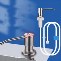 Kitchen Tool Stainless Steel Soap Dispenser with Flexible Silicone Hose for Easy Refills for Bathroom and Kitchen 1