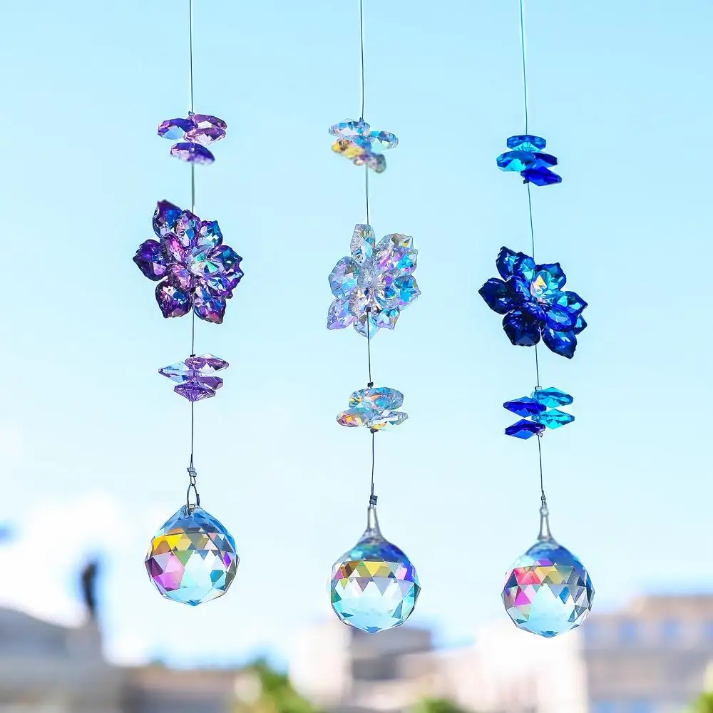 Lotus Leaf Suncatchers with Crystal Prisms Window Sun Catcher Ornament Rainbow Maker for Home Garden Rearview Mirror Charms