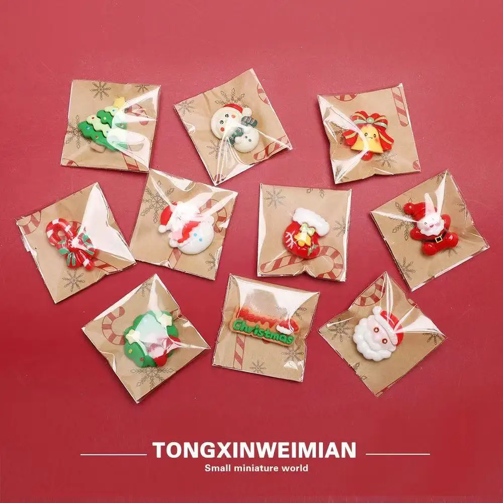 100-10PCS Christmas Decorations, Mini Santa Claus Refrigerator Magnets, Christmas Decorations Home, Home Decoration